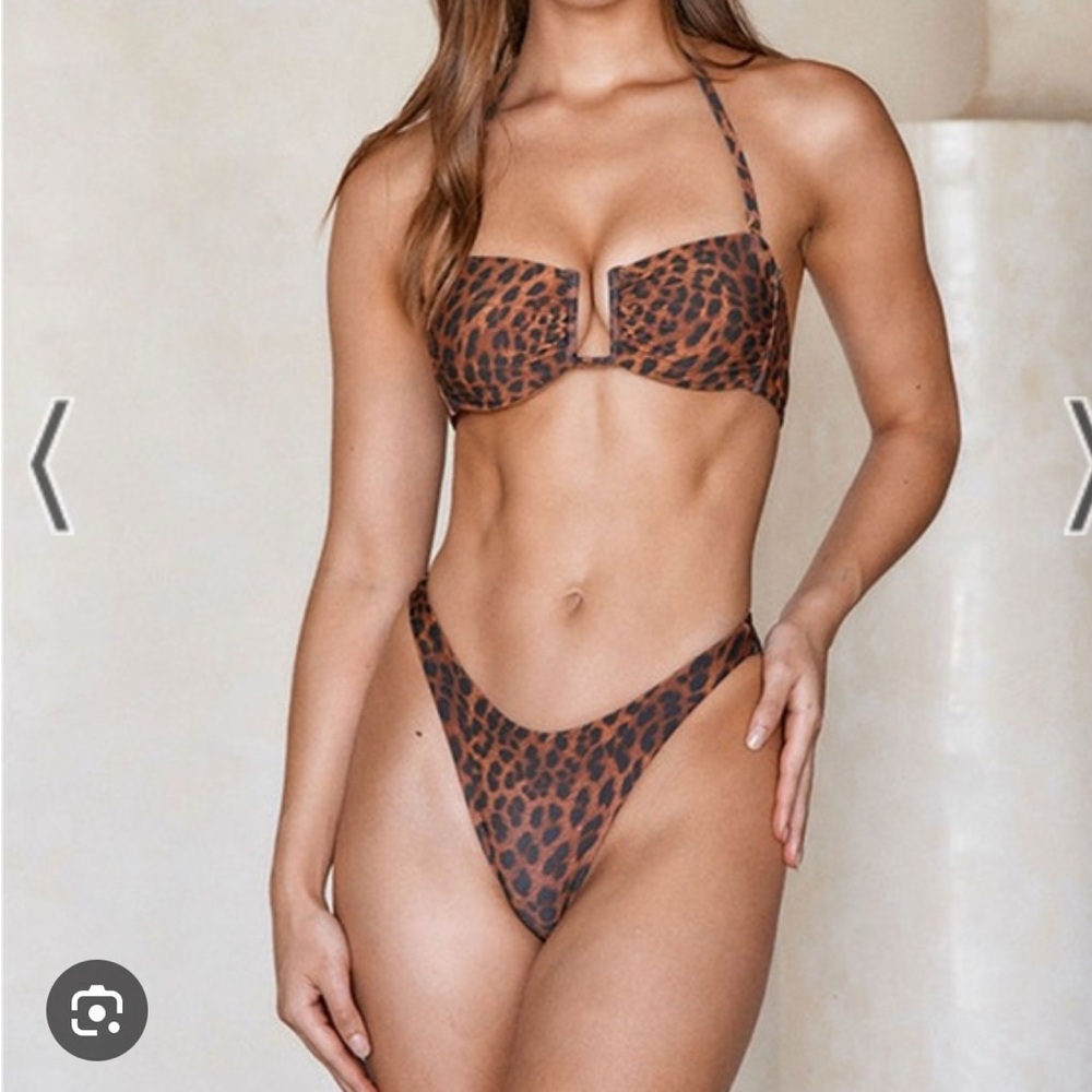 Monday Swimwear Brown Leopard Bikini